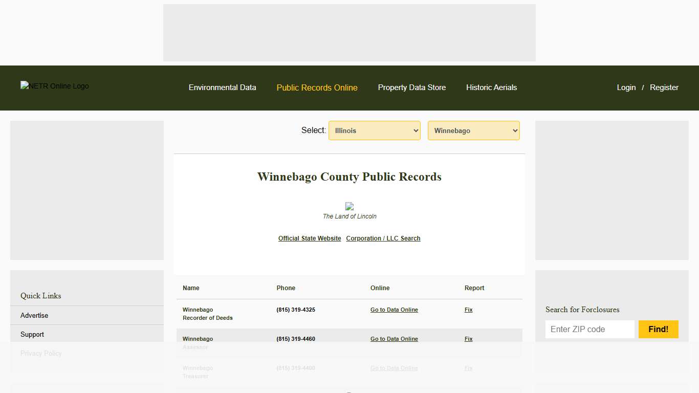 NETR Online • Winnebago • Winnebago Public Records, Search Winnebago Records, Winnebago Property Tax, Illinois Property Search, Illinois Assessor