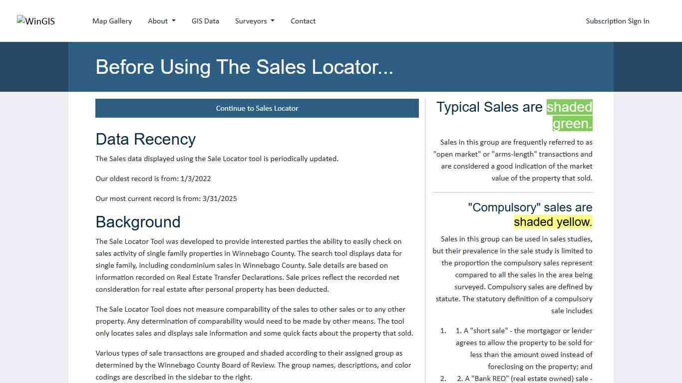 Before Using The Sales Locator WinGIS